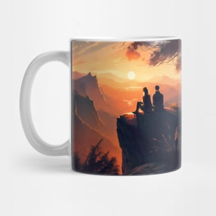 Mountain Hiking Sunset, Adventure Travel Mug